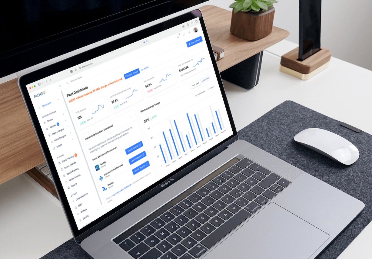 Roev Software on a laptop